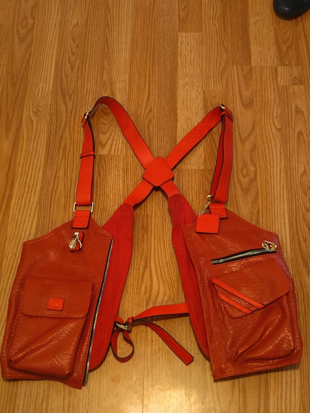 Tote & Carry Men’s Red Leather Harness & Mask